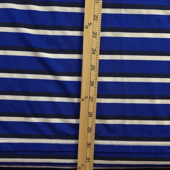 RLX Ralph Lauren Polo Large Blue Striped Performance Golf Short Sleeve Logo - Picture 6 of 9